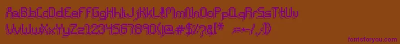ChiptunesRegular Font – Purple Fonts on Brown Background