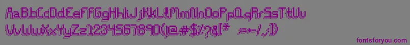 ChiptunesRegular Font – Purple Fonts on Gray Background