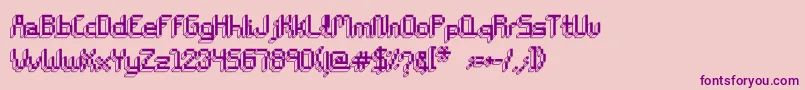 ChiptunesRegular Font – Purple Fonts on Pink Background