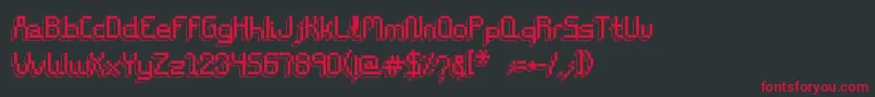ChiptunesRegular Font – Red Fonts on Black Background