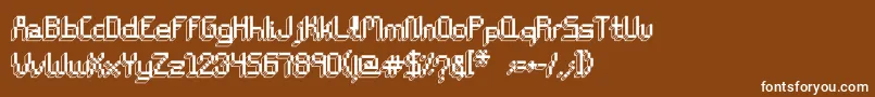 ChiptunesRegular Font – White Fonts on Brown Background