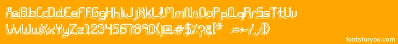 ChiptunesRegular Font – White Fonts on Orange Background