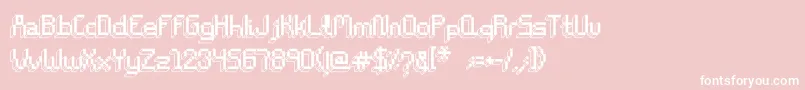 ChiptunesRegular Font – White Fonts on Pink Background