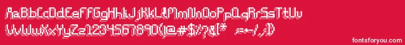 ChiptunesRegular Font – White Fonts on Red Background