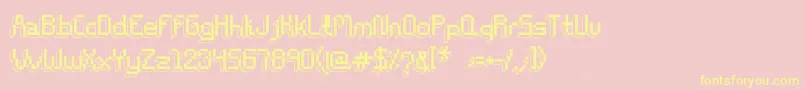 ChiptunesRegular Font – Yellow Fonts on Pink Background