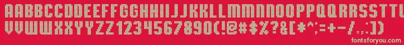 Tmbgstd Font – Green Fonts on Red Background