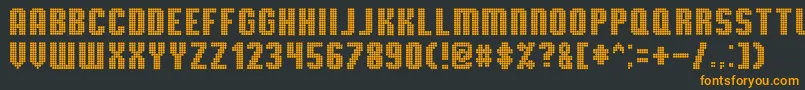 Tmbgstd Font – Orange Fonts on Black Background