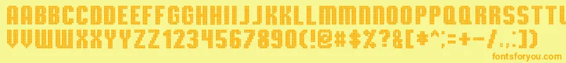 Tmbgstd Font – Orange Fonts on Yellow Background