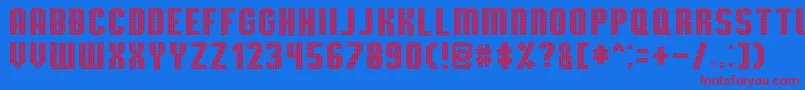 Tmbgstd Font – Red Fonts on Blue Background