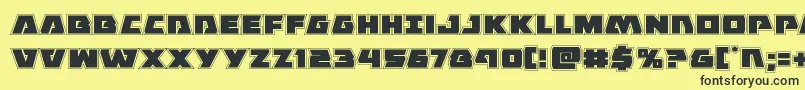 Eaglestrikeacad Font – Black Fonts on Yellow Background