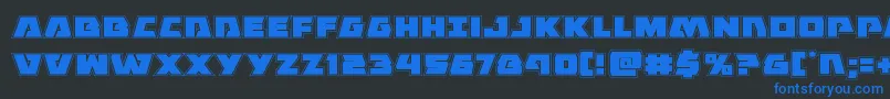 Eaglestrikeacad Font – Blue Fonts on Black Background