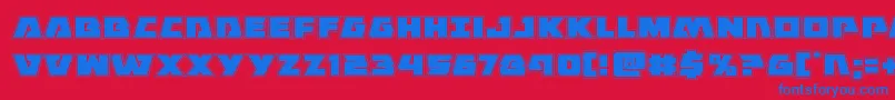 Eaglestrikeacad Font – Blue Fonts on Red Background