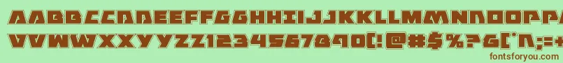 Eaglestrikeacad Font – Brown Fonts on Green Background