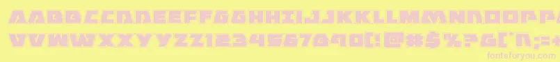 Eaglestrikeacad-fontti – vaaleanpunaiset fontit keltaisella taustalla