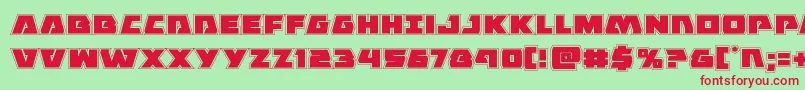 Eaglestrikeacad Font – Red Fonts on Green Background