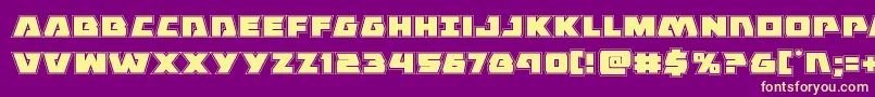 Eaglestrikeacad Font – Yellow Fonts on Purple Background