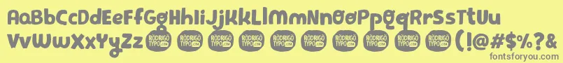 More about PequeРґa Font PequeРґa Font – Gray Fonts on Yellow Background