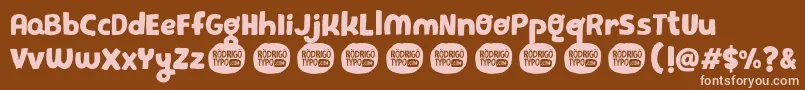 Police PequeРґa – polices roses sur fond brun
