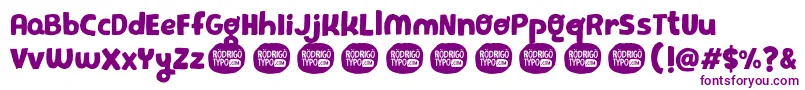 PequeРґa Font – Purple Fonts on White Background