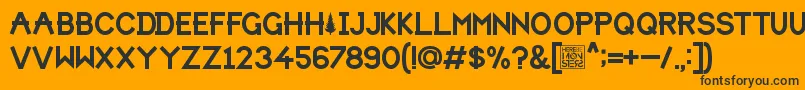 HbmForistaPersonalUseOnly Font – Black Fonts on Orange Background