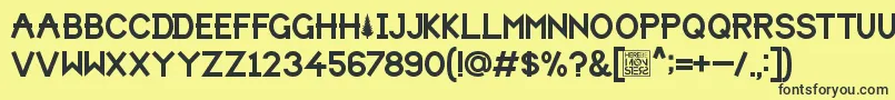 HbmForistaPersonalUseOnly Font – Black Fonts on Yellow Background