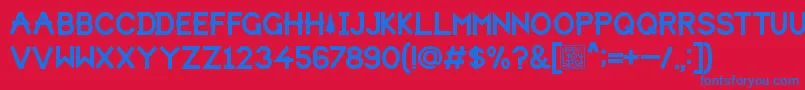 HbmForistaPersonalUseOnly Font – Blue Fonts on Red Background