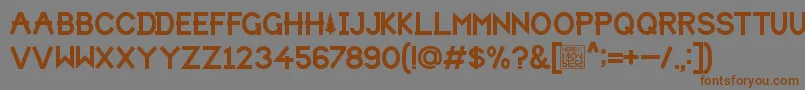 HbmForistaPersonalUseOnly Font – Brown Fonts on Gray Background