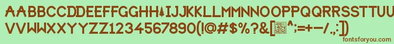 HbmForistaPersonalUseOnly Font – Brown Fonts on Green Background