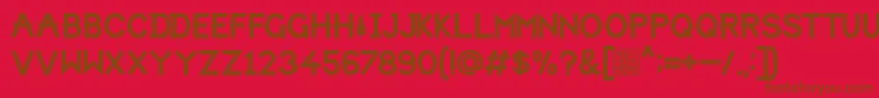 HbmForistaPersonalUseOnly Font – Brown Fonts on Red Background