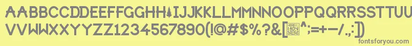 フォントHbmForistaPersonalUseOnly – 黄色の背景に灰色の文字