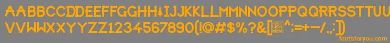 HbmForistaPersonalUseOnly Font – Orange Fonts on Gray Background