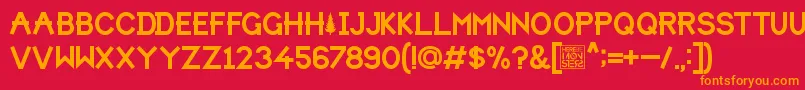 HbmForistaPersonalUseOnly Font – Orange Fonts on Red Background