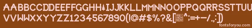 fuente HbmForistaPersonalUseOnly – Fuentes Rosadas Sobre Fondo Marrón
