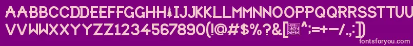 HbmForistaPersonalUseOnly-fontti – vaaleanpunaiset fontit violetilla taustalla