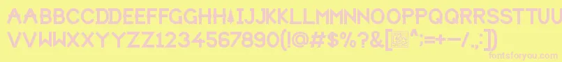 HbmForistaPersonalUseOnly Font – Pink Fonts on Yellow Background