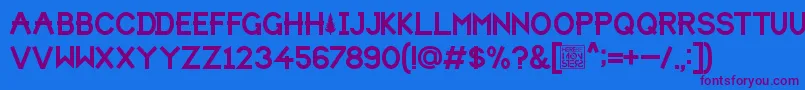 HbmForistaPersonalUseOnly Font – Purple Fonts on Blue Background