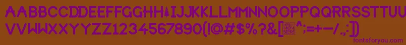 HbmForistaPersonalUseOnly-Schriftart – Violette Schriften auf braunem Hintergrund