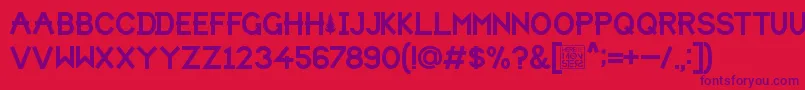 HbmForistaPersonalUseOnly Font – Purple Fonts on Red Background