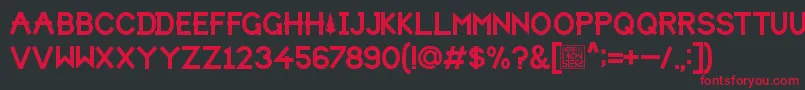 HbmForistaPersonalUseOnly Font – Red Fonts on Black Background