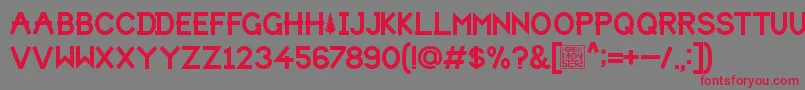 HbmForistaPersonalUseOnly Font – Red Fonts on Gray Background