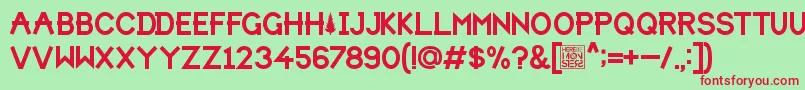 HbmForistaPersonalUseOnly Font – Red Fonts on Green Background