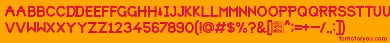 HbmForistaPersonalUseOnly Font – Red Fonts on Orange Background