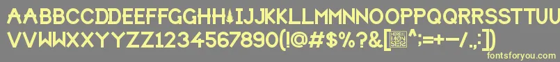 HbmForistaPersonalUseOnly Font – Yellow Fonts on Gray Background