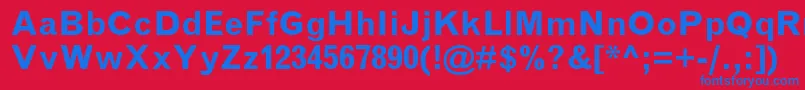 GrotesquemtstdBold Font – Blue Fonts on Red Background