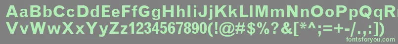 GrotesquemtstdBold-fontti – vihreät fontit harmaalla taustalla