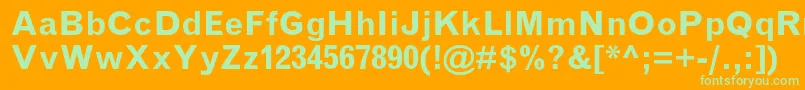 GrotesquemtstdBold Font – Green Fonts on Orange Background