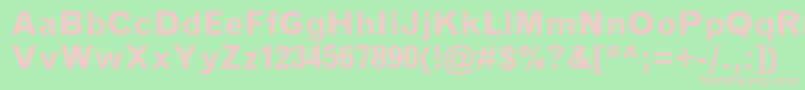 GrotesquemtstdBold Font – Pink Fonts on Green Background