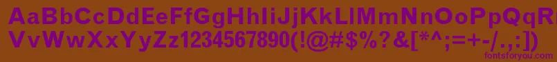Шрифт GrotesquemtstdBold – фиолетовые шрифты на коричневом фоне