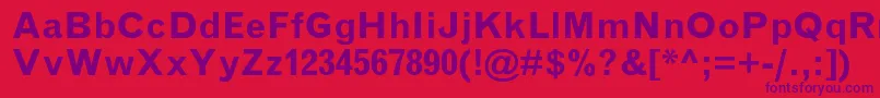 GrotesquemtstdBold Font – Purple Fonts on Red Background