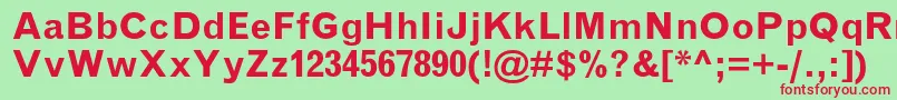 GrotesquemtstdBold Font – Red Fonts on Green Background